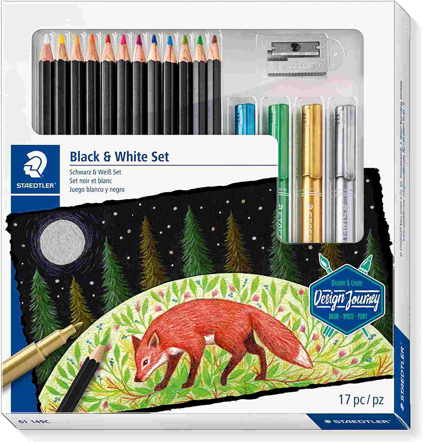 Set creativo Staedtler b/n